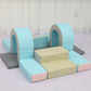 Soft Play Curved Double Tunnel Pastel
