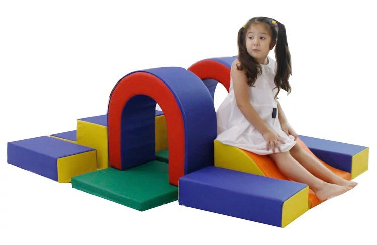 Soft Play Curved Double Tunnel Set