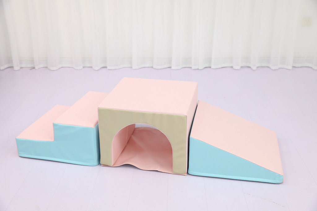 Soft Play Stair Tunnel Ramp Pastel