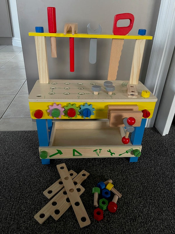 Wooden Toy Workbench